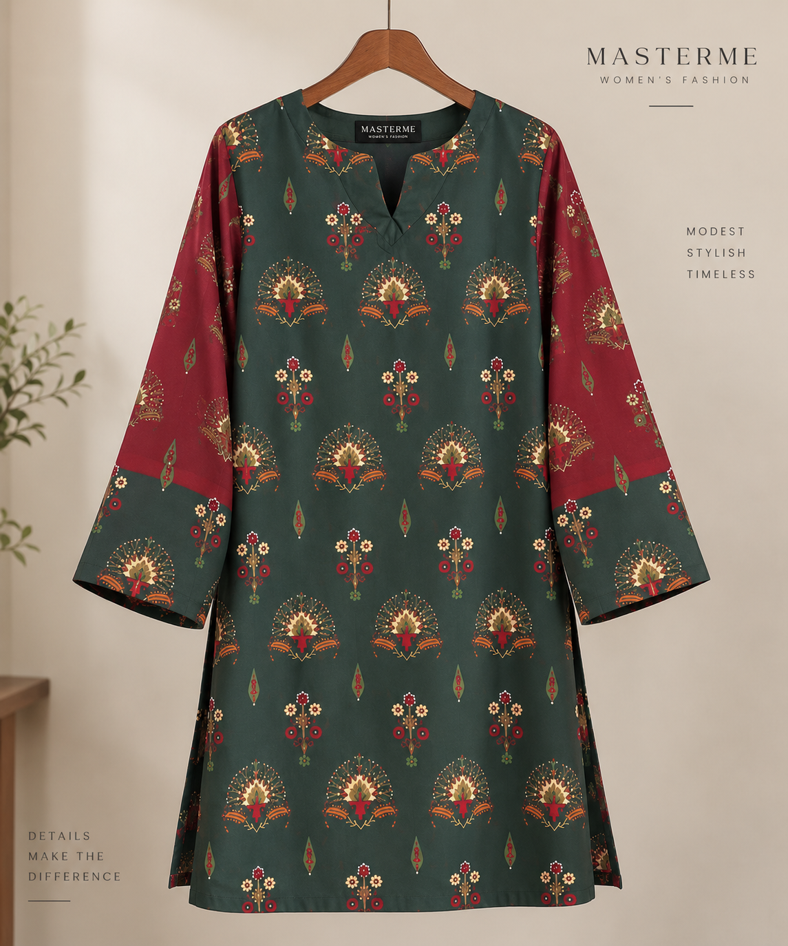 Emerald Bloom Printed 2-Piece Set